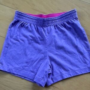 Girls' Purple Elastic-Waist Shorts 6-6X